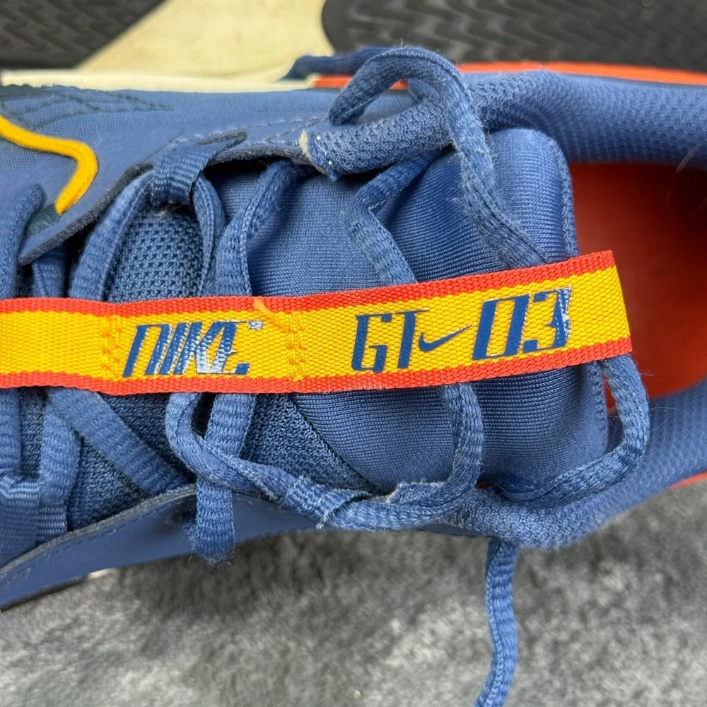 Nike Kids Basketball Shoes Blue Orange Sneakers‎ Athletic 6Y